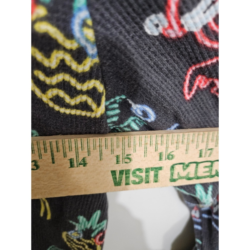 Chubbies Mens Small Christmas Flamingo Thermal Shirt Waffle Knit Tropical Holida - Picture 6 of 8
